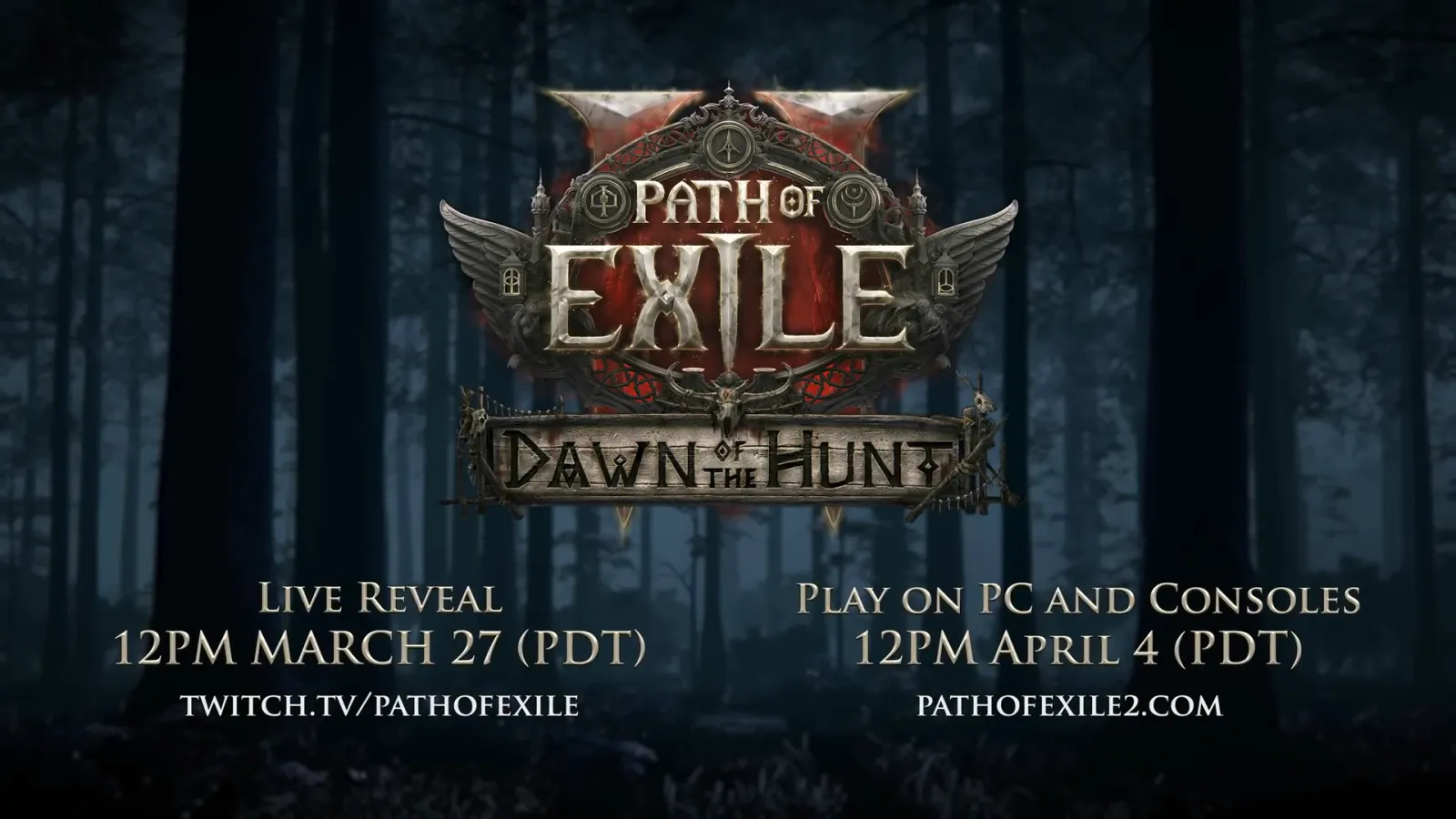 PoE2 update 0.2.0 dawn of the hunt launch time and livestream time